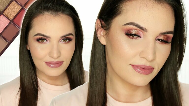 🌹 PRZEGADANY TUTORIAL: Dziewczęcy makijaż paletką Chocolate Rose Gold Makeup Revolution 🌹