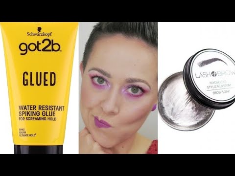 ?Brwi na KLEJ do włosów?Lepszy od LASH BROW??Porównanie?| Creepy in Pink