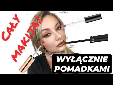 CAŁY MAKIJAŻ WYŁĄCZNIE POMADKAMI | MAKEUP TUTORIAL – czy jak kto woli challenge