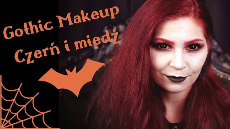 Czarno-miedziany makijaż gotycki | GOTHIC MAKEUP | Woman in Corset