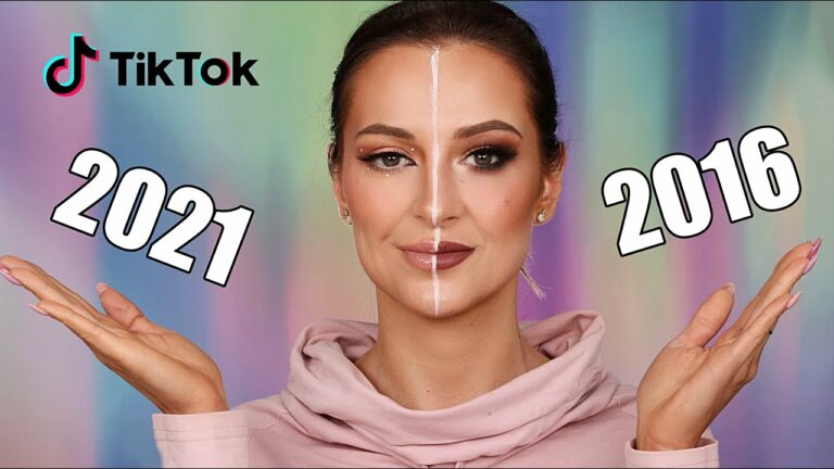 Makijaż 2016r vs 2021r + Face Lifting – Testuję Tik Tokowe Trendy W Makijażu