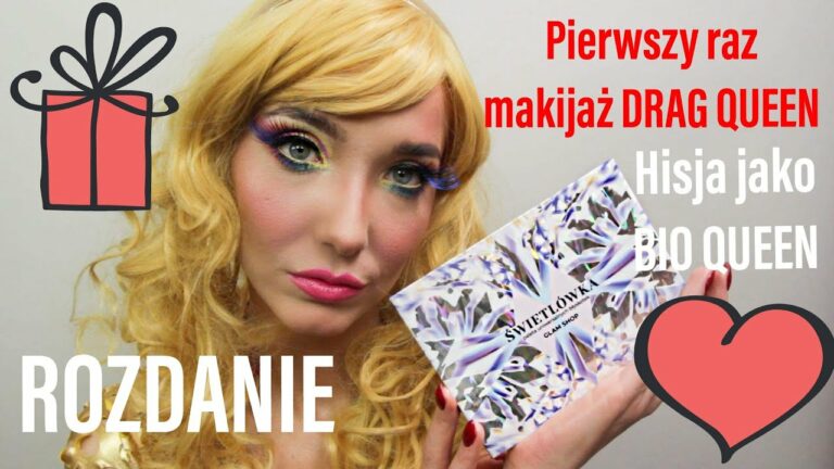 Rozdanie | Makijaż DRAG QUEEN / instagramowy | test palety Świetlówka z Glam-shop – wszystkie kolory