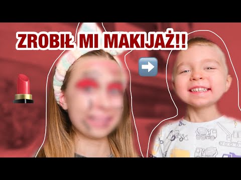 mój 4 letni brat robi mi makijaż *kreski*