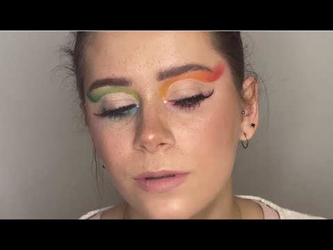 tutorial tęczowego makijażu paletami love tahiti i carnival xl pro od bperfect