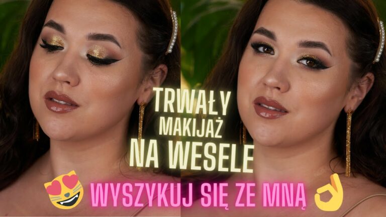 TRWAŁY MAKIJAŻ NA WESELE ?  || LEKCJA MAKIJAŻU || Smokey eye z kreską || Wersja budżetowa ?