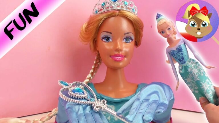 Barbie przebiera się za Elsę z Krainy Lodu – podobna?