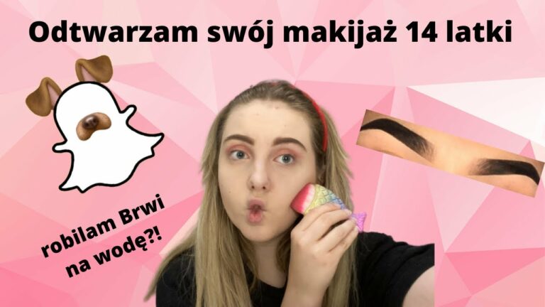 Odtwarzam swój makijaż 14 latki | robiłam brwi na wodę?!