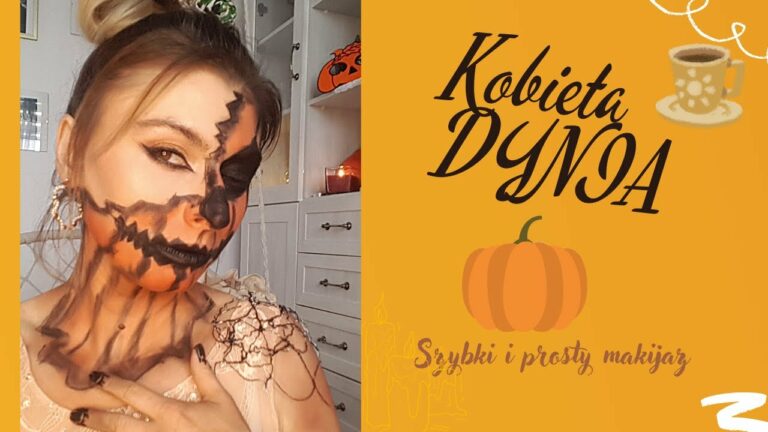 Kobieta dynia. Szybki i prosty makijaż na Halloween.