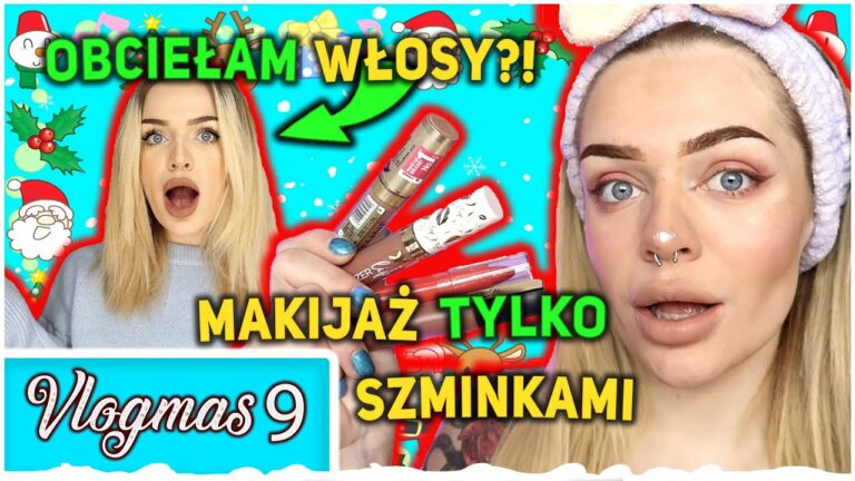 ❄️VLOGMAS #9 ZNÓW MAM KRÓTKIE WŁOSY?!😱MAKIJAŻ SAMYMI SZMINKAMI❄️